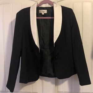 black and white blazer